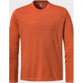 Schöffel Funktionsshirt SCHÖFFEL "CIRC Longsleeve Style Smue MNS", Herren, Gr. 54, rot (5805, rot), Oberstoff: 100% Polyester, Rundhals, Shirts Funktionsshirt