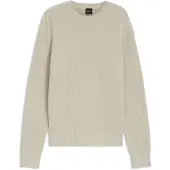 BOSS für Herren. 50565128 Akipano Pullover beige (L), Lässig, Baumwolle, Langarm