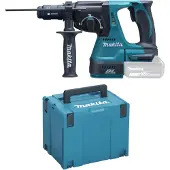 Makita DHR243ZJ, Lithium-Ion (Li-Ion), 18V, 8,5 cm, 35,3 cm, 21,3 cm, Schwarz, Blau
