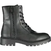 Calvin Klein Schwarze Damenstiefeletten: Schnürung & Reißverschluss, stilvolles Design