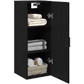 vidaXL Wandschrank Schwarze Eiche 34,5 x 34 x 90 cm Holzwerkstoff