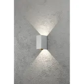 Konstsmide LED-Außenwandleuchte Cremona 8 cm grau