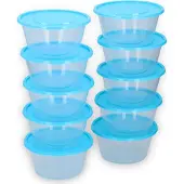 24hShop frische Schale 650 ml transparent/blau 10 Stück