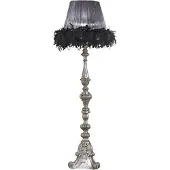 Casa Padrino Luxus Barock Stehleuchte Silber / Schwarz H. 167 cm - Italy