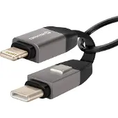 Swissten , Magnetkabel iPhone Lightning/USB-C Schlüsselanhänger 9,7cm, Grau