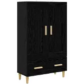 Syfax Highboard Schwarze Eiche 70 x 31 x 115 cm Holzwerkstoff