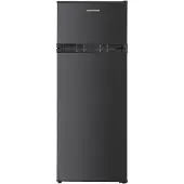 Heinner HF-H2206DGE++ Kühl-Gefrierkombination 206 L, Thermostat, LED-Licht, Anti-Fingerprint, Anthrazitgrau