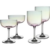 Villeroy & Boch Gläser-Set "Wein- und Sektgläser Like Glass 4er Set", bunt (pearl), B:2cm H:2cm, Glas, LIKE. BY , Trinkgefäße, Gläser-Set, Handwäsche wird empfohlen