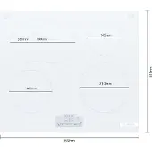 Bosch Serie 6 PIF612BB1E, Weiß, Integriert, 60 cm, Zonen-Induktionskochfeld, Glaskeramik, 4 Zone(n)