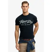 Superdry für Herren. M1012352A Industriearbeiter Entspanntes T-Shirt navy (XXL), Lässig, Baumwolle, Kurzarm, Marine