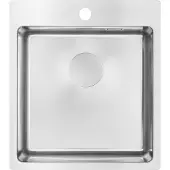 Deante Stahlspülbecken, 1-Becken - stahl gebürstet 450 x 505 x 200 mm
