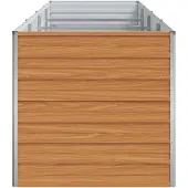 vidaXL Hochbeet Hellbraun 320 x 80 x 77 cm Verzinkter Stahl