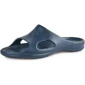 Ladeheid Herren leichte Eva Badelatschen Gartenschuhe Badepantolette Badeschuhe KL039M (Dunkelblau, 42 EU)
