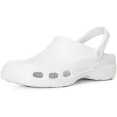 Ladeheid Damen und Herren federleichte Eva Clogs LA-885 (Weiß, 38 EU)