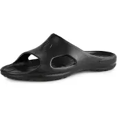 Ladeheid Herren leichte Eva Badelatschen Gartenschuhe Badepantolette Badeschuhe KL039M (Schwarz, 42 EU)