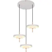 TRIO LED-Hängelampe Keaton, hellgrau, Ø 45 cm, Metall, CCT 3-flg.