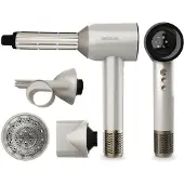 Cecotec Haartrockner mit bürstenlosem Motor und Plasma-Technologie DryGlam Waves Champagne. 1600 W