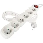 Emos 1902160300, Geändert, Weiß, 6 AC-Ausgänge, 3 m, 250 V, 10 A