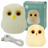 Eco-Light LED-Nachttischlampe für Kinder, kabellos, mehrfarbig (RGB), weiß, mit USB-Kabel