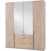 Wimex Kleiderschrank New York Drehtürenschrank 180cm eiche sägerau Spiegeltüren (16972)