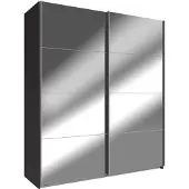 Wimex Schwebetürenschrank Kleiderschrank Easy Plus graphit spiegel 180x65x210cm