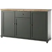 IMS Helvetia Sideboard Elda Kommode 160x42x93cm grün Eiche Lefkas 3-türig