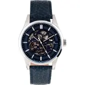 Carl von Zeyten Herren Uhr CVZ0076BLS Automatik, Leder dunkelblau