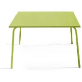 Oviala Quadratischer Gartentisch aus Metall Grün - Palavas