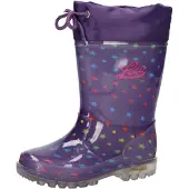 Lico Power Blinky Kinder Gummistiefel aus Synthetik mit Leuchtfunktion, Größe 32, rutschfeste Laufsohle
