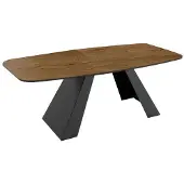 Feldmann-Wohnen Esstisch Myron Küchentisch mit Tischerweiterung 160x80x76cm Eiche Lefkas dunkel