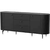 Feldmann-Wohnen Sideboard Zama Kommode 190x40x81cm 2-türig Farbe wählbar,schwarz