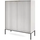 Feldmann-Wohnen Highboard Nova Kommode 104x39x125cm grau 2-türig MDF