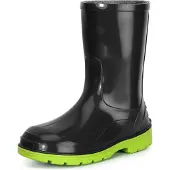 Ladeheid Kinder Mädchen Jungen Gummistiefel Regenstiefel LA-939 (Schwarz/Grün, 26 EU)