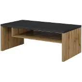 Hm Helvetia Couchtisch Kaunas Wohnzimmertisch 120x60x45cm Eiche Wotan / schwarz (18738)