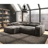 DELIFE Ecksofa Sirpio XL 270x170 cm Mikrofaser Khakibraun Recamiere variabel