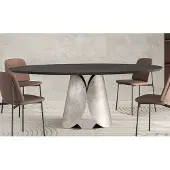 Casa Padrino Luxus Esstisch Schwarz / Silber 200 cm - Italy