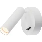 SLV 152341 KARPO 30 Single Spot Wand- u. Deckenleuchte rund weiss 7,5W LED 3000K mit Schalter