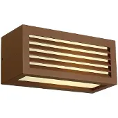 SLV 232497 BOX-L, Outdoor Wandleuchte, TC-(D,H,T,Q)SE, IP44, eckig, rost, max. 18 W