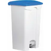 Helit Tret-Abfalleimer the step, 90 Liter, weiß/blau (5690713)