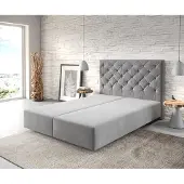 DELIFE Boxspringgestell Dream-Great 140x200 cm Mikrofaser Grau