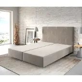 DELIFE Boxspringgestell Dream-Well 160x200 cm Mikrofaser Beige