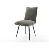 DELIFE Esszimmerstuhl Lelio-Flex Bouclé Soft Schlamm 4-Fuß konisch Schwarz Taschenfederkern