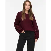 Vila Sweatshirt "VISANDY L/S DETAIL SWEAT TOP - NOOS", Viskosemischung, regular fit