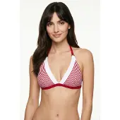 JOOP! Bandeau-Bikini-Top JOOP "Conills Beach", Damen, Gr. 36, Cup B, rot (gardenia aop), Obermaterial: 83% Polyamid, 17% Elasthan, Bikini-Oberteile Bandeau-Bikini-Top
