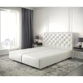 DELIFE Boxspringgestell Dream-Great 140x200 cm Kunstleder Weiß