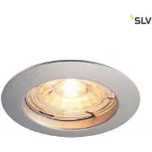 SLV 1000717 PIKA QPAR51 Deckeneinbauleuchte starr silbergrau max. 50W
