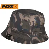 FOX Khaki/Camo reverse bucket hat - Hut für Karpfenangler