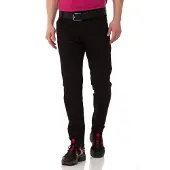 Cipo & Baxx Stoffhose "Hose", Herren, Gr. W31 L32, Länge 32, schwarz, Obermaterial: 97% Baumwolle CO. 3% Elasthan EL., uni, slim fit, Hosen Stoffhose, im modischen Slim Fit-Schnitt, CD842