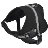 Love Story Hundegeschirr, regulierbar, 33-45 cm, schwarz