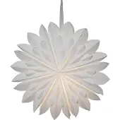 Star Trading Papierstern Clipp weiß Papier mit Nachbildung ca 60cm ohne Leuchtmittel 501-87